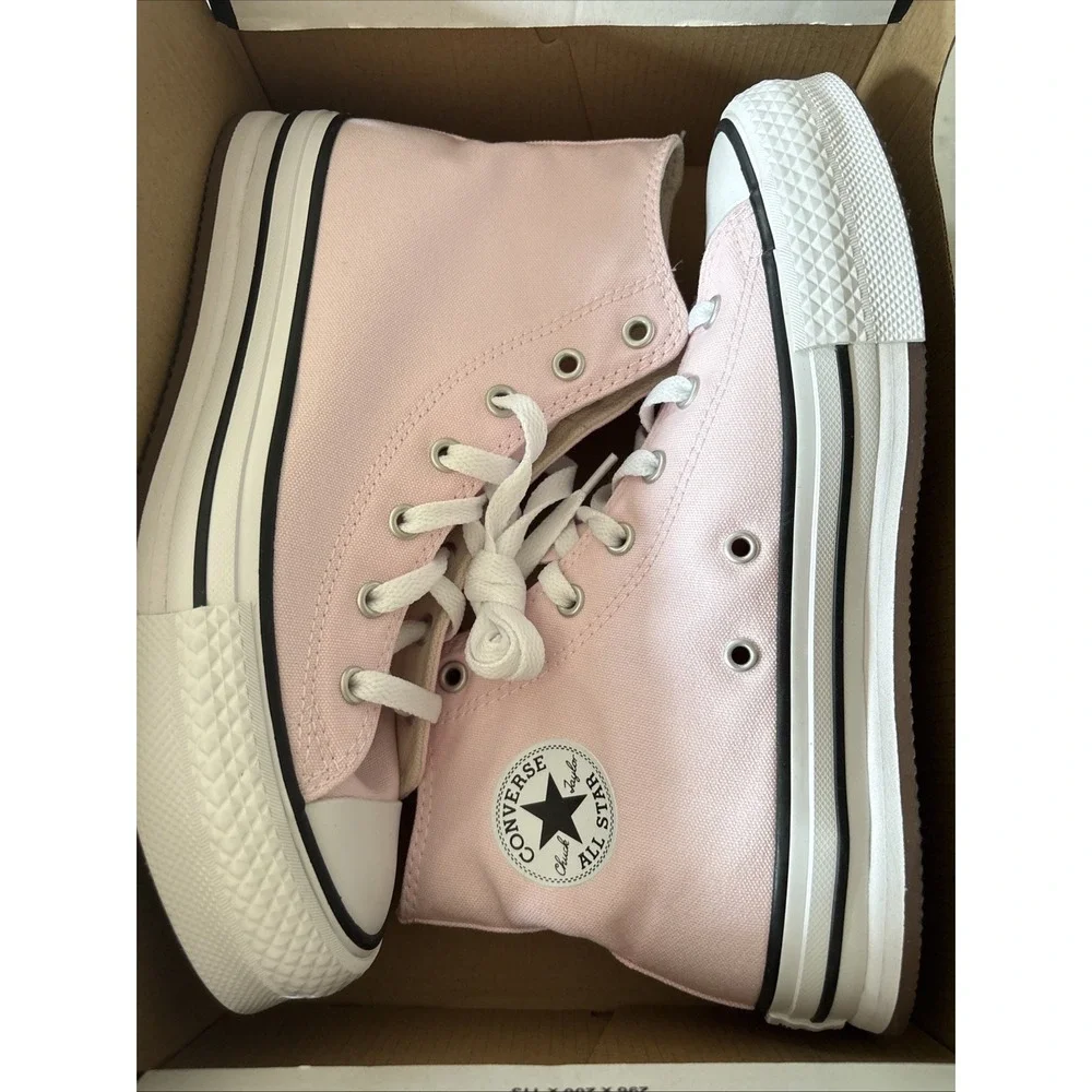 Converse All Star Lift Platform High Big Kids Pink High Top Sneaker Size 6 Youth